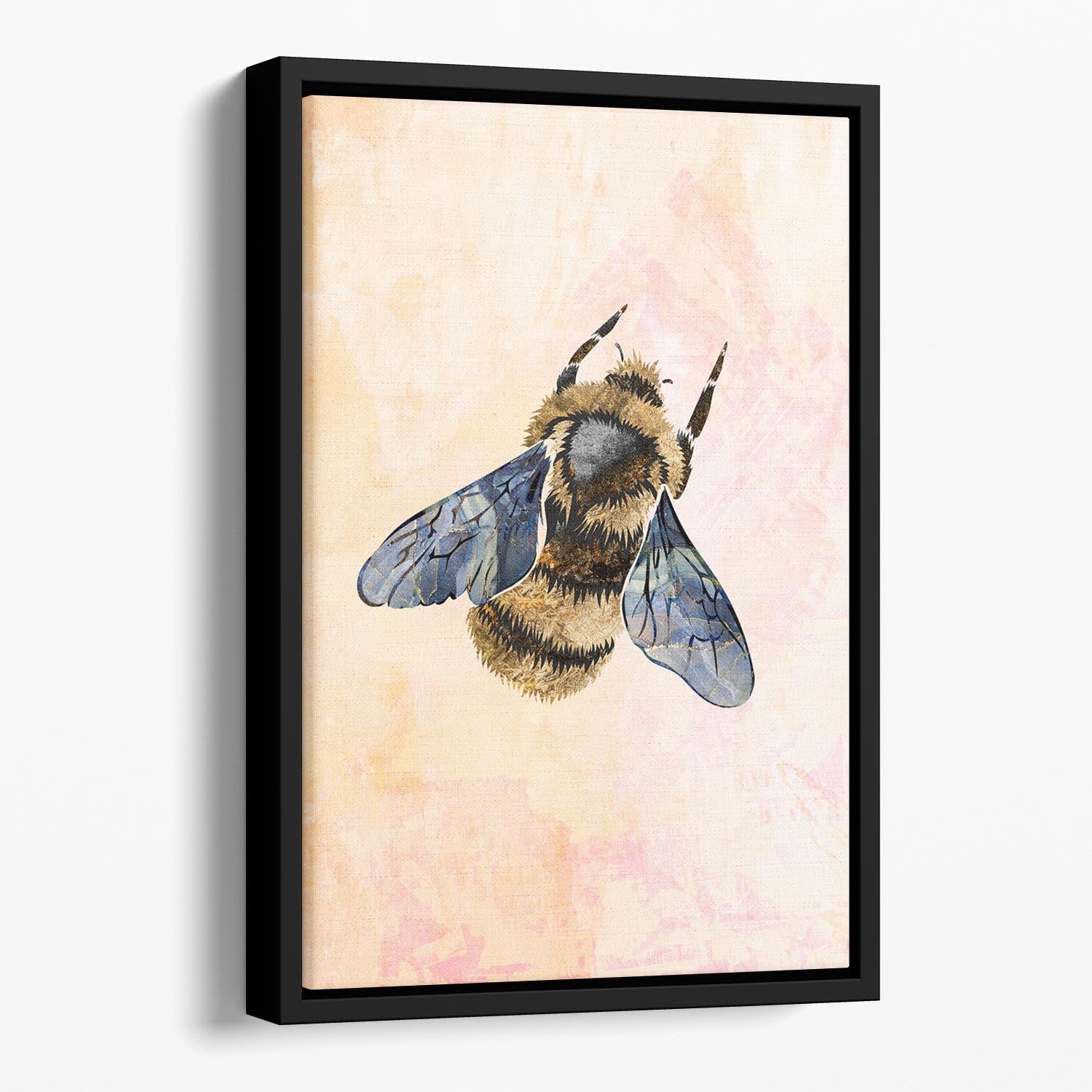Rustic bee Floating Framed Canvas - 1x - 1