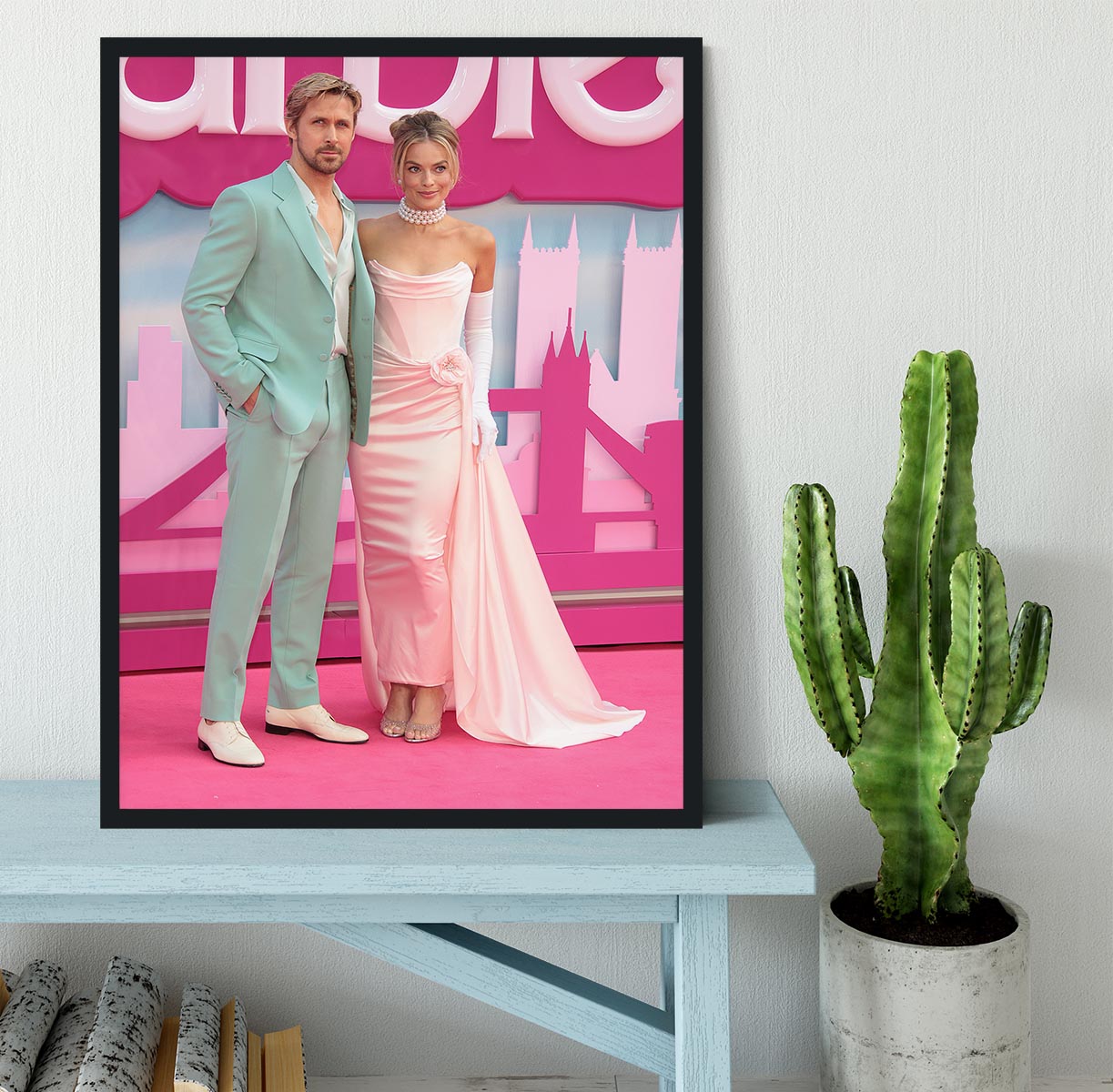 Ryan Gosling and Margot Robbie as Ken and Barbie Framed Print - Canvas Art Rocks - 2