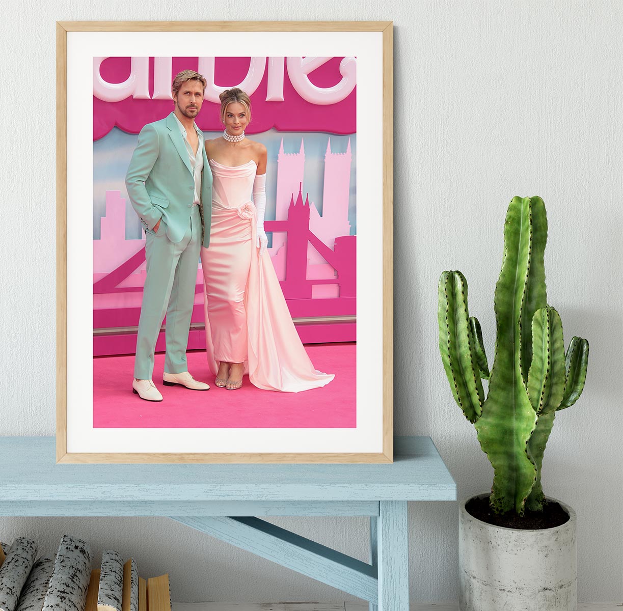 Ryan Gosling and Margot Robbie as Ken and Barbie Framed Print - Canvas Art Rocks - 3