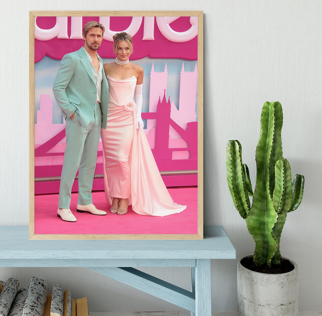 Ryan Gosling and Margot Robbie as Ken and Barbie Framed Print - Canvas Art Rocks - 4