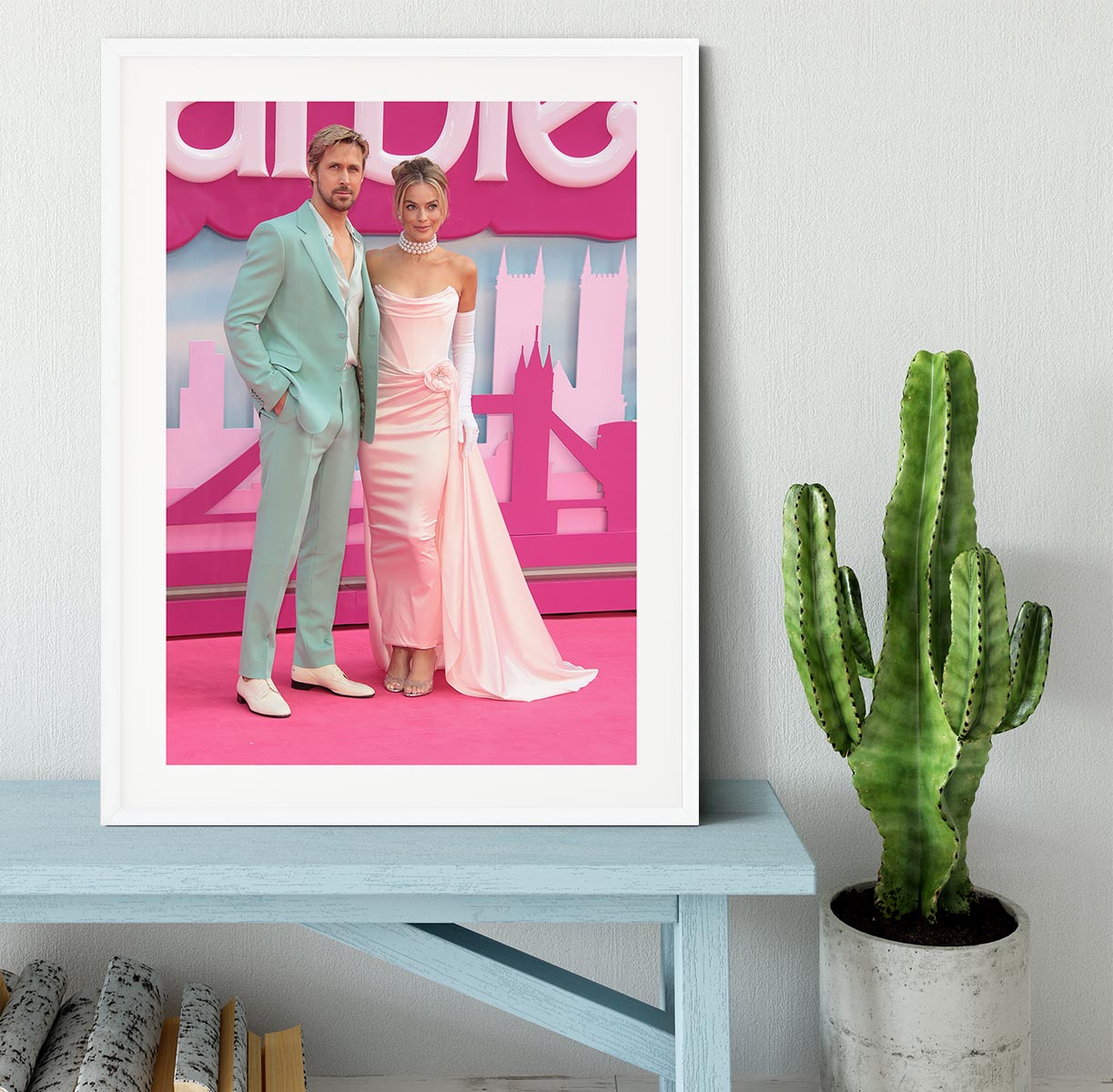 Ryan Gosling and Margot Robbie as Ken and Barbie Framed Print - Canvas Art Rocks - 5