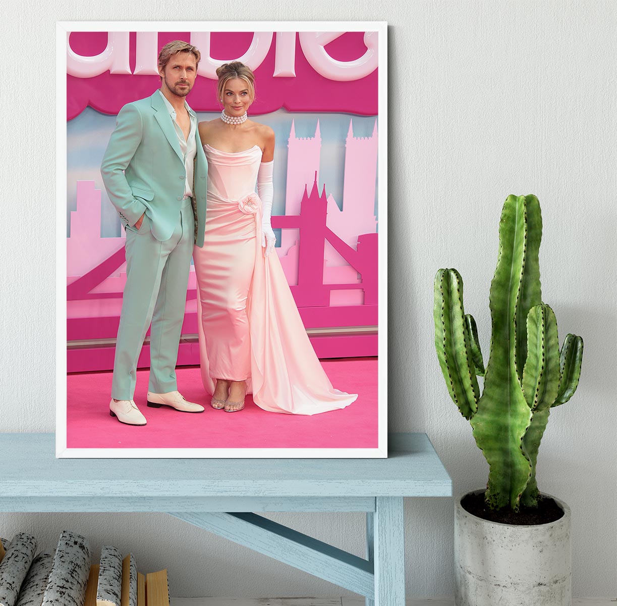 Ryan Gosling and Margot Robbie as Ken and Barbie Framed Print - Canvas Art Rocks -6