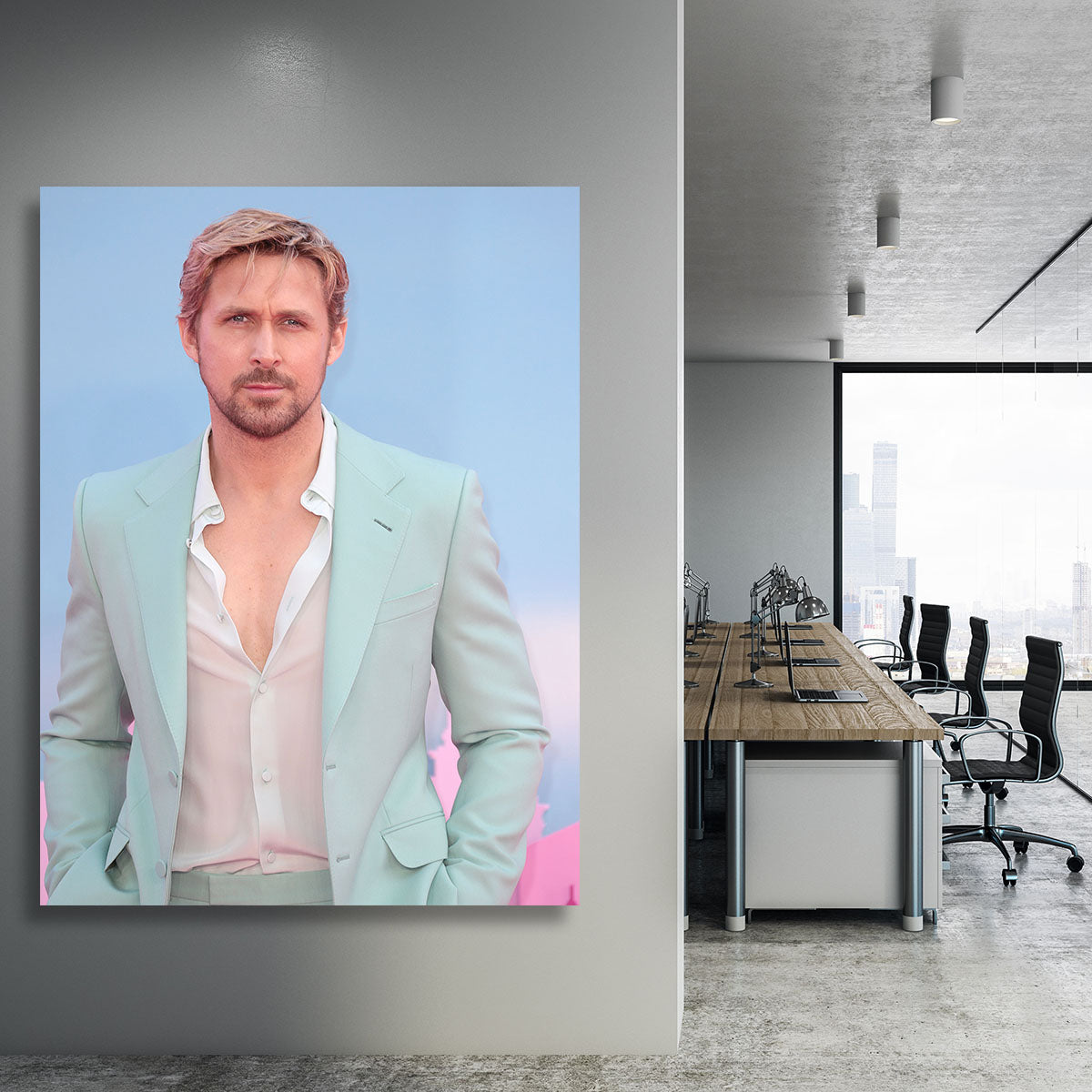 Ryan Gosling at the Barbie premiere Canvas Print or Poster - Canvas Art Rocks - 3