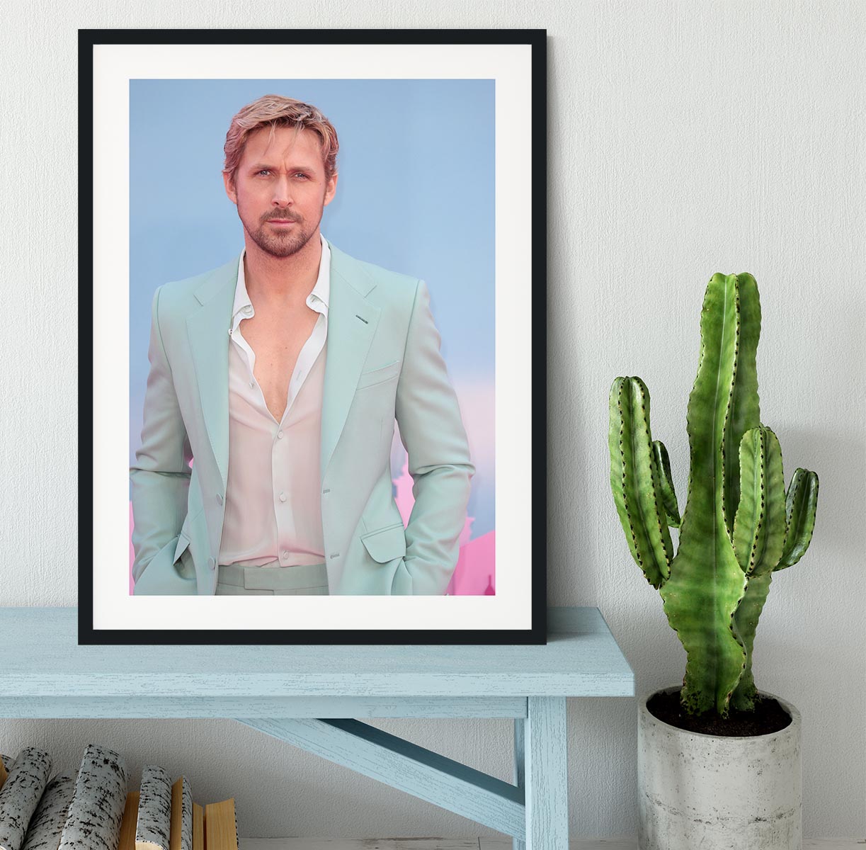 Ryan Gosling at the Barbie premiere Framed Print - Canvas Art Rocks - 1
