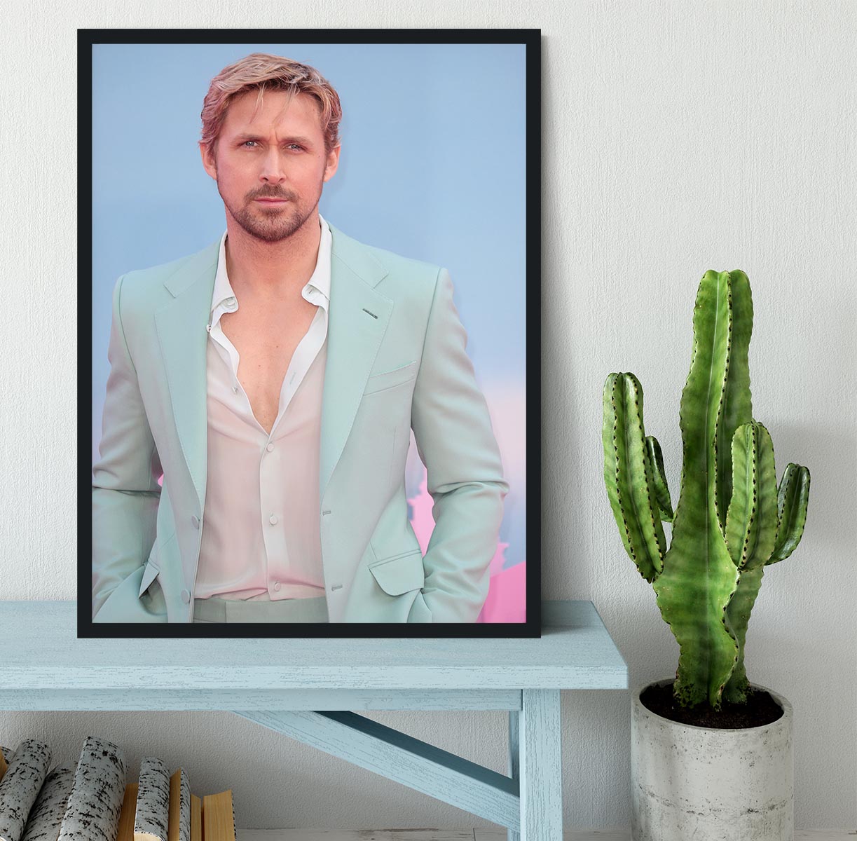 Ryan Gosling at the Barbie premiere Framed Print - Canvas Art Rocks - 2