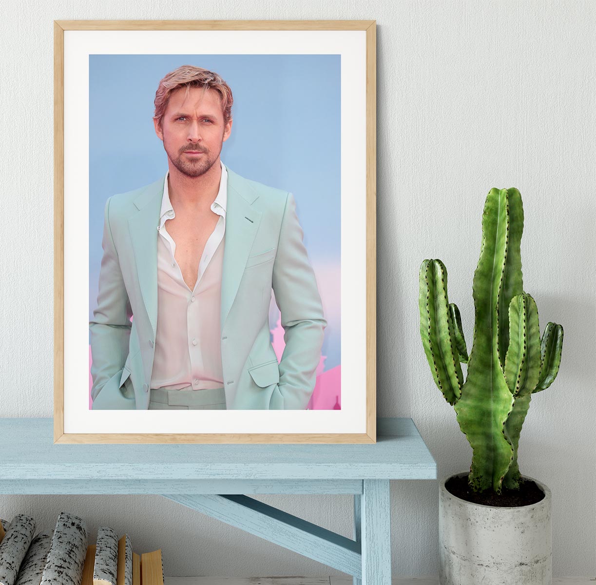 Ryan Gosling at the Barbie premiere Framed Print - Canvas Art Rocks - 3