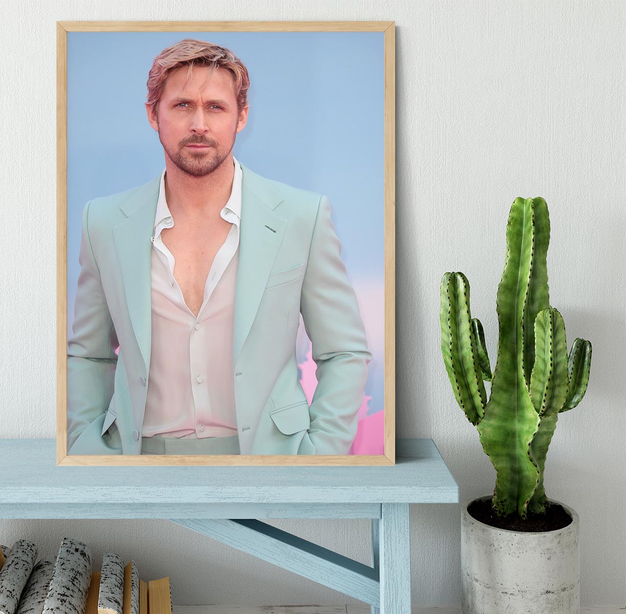 Ryan Gosling at the Barbie premiere Framed Print - Canvas Art Rocks - 4
