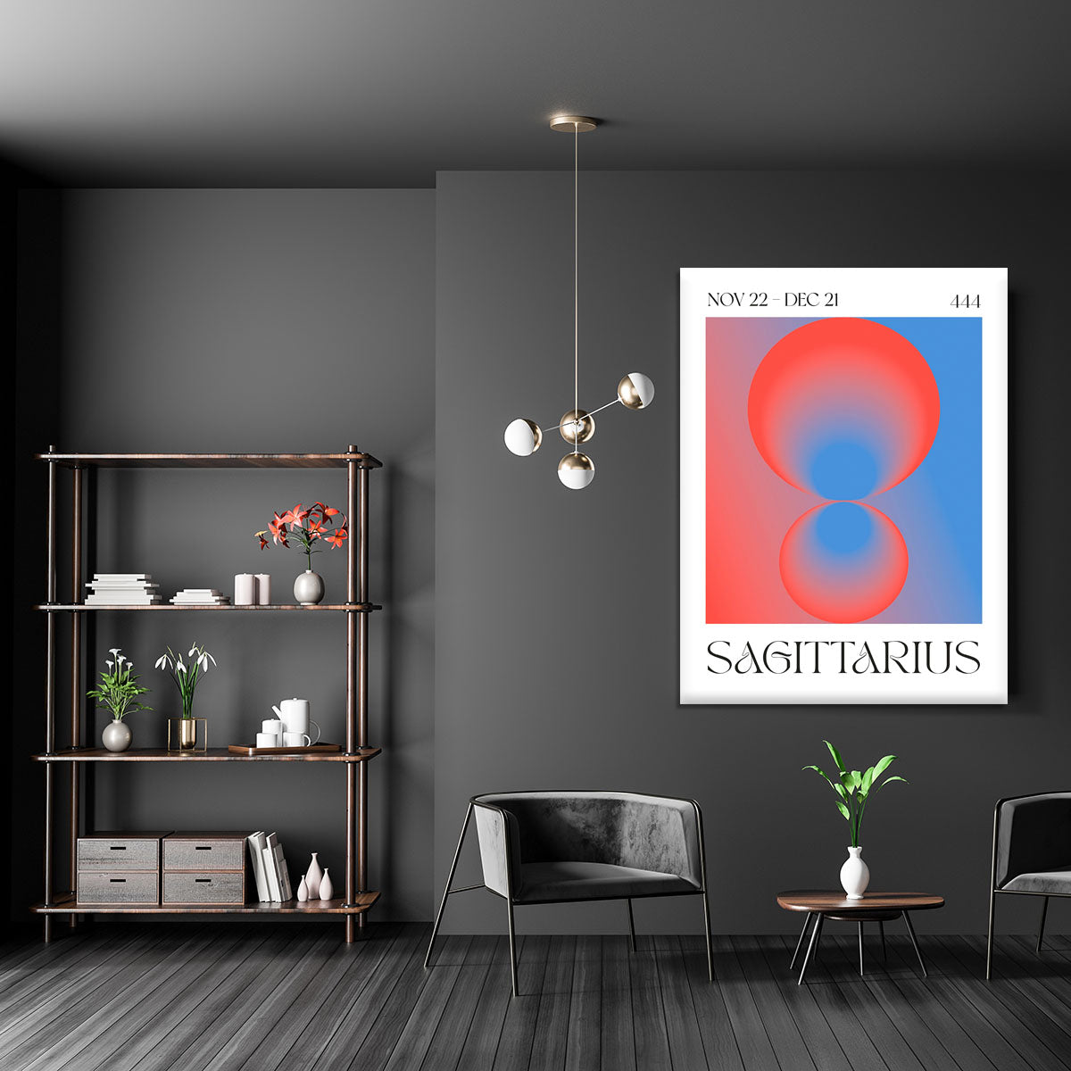 Sagittarius Celestial Light Print Canvas Print or Poster - Canvas Art Rocks - 5
