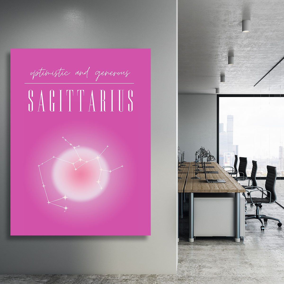 Sagittarius Celestial Print Canvas Print or Poster - Canvas Art Rocks - 3