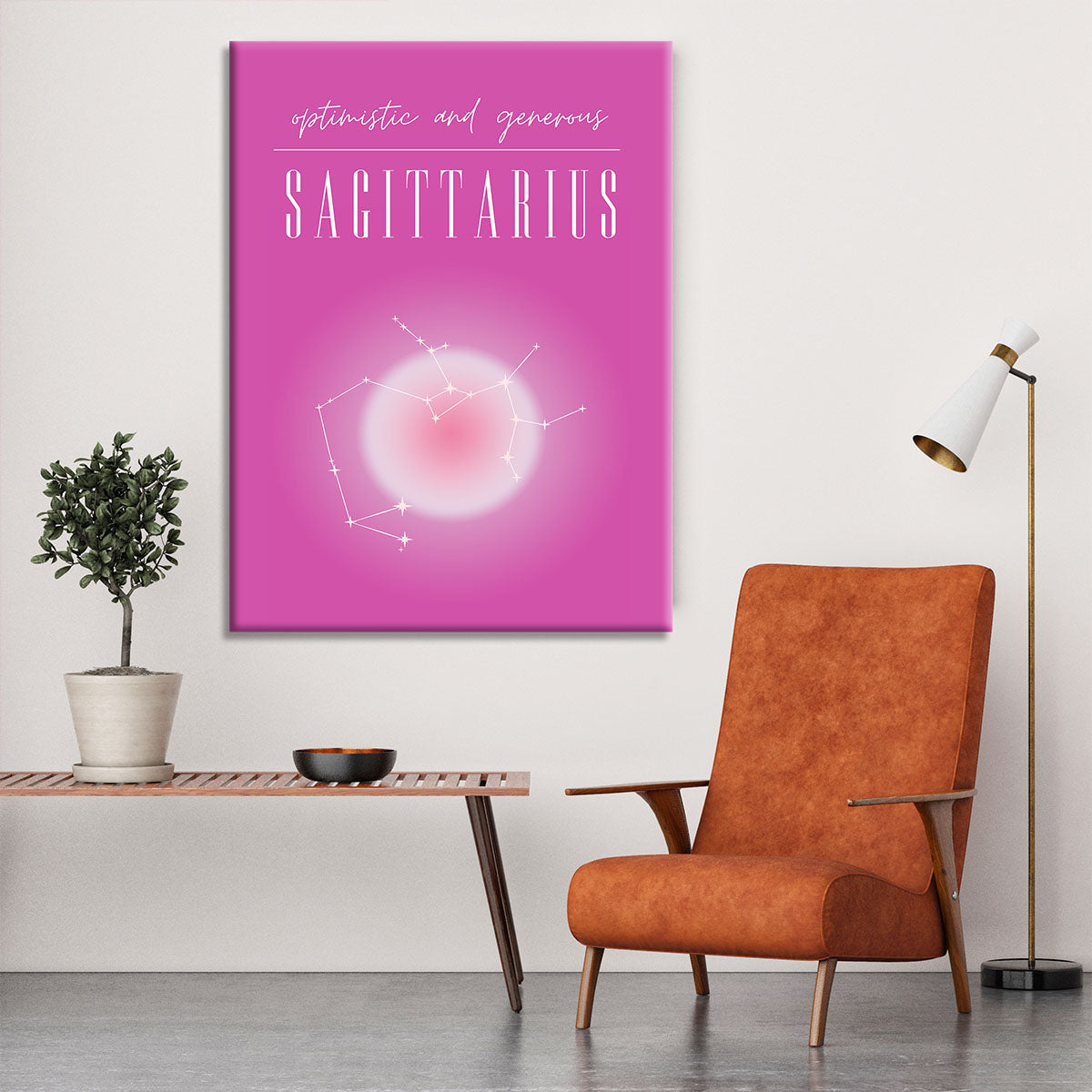 Sagittarius Celestial Print Canvas Print or Poster - Canvas Art Rocks - 6