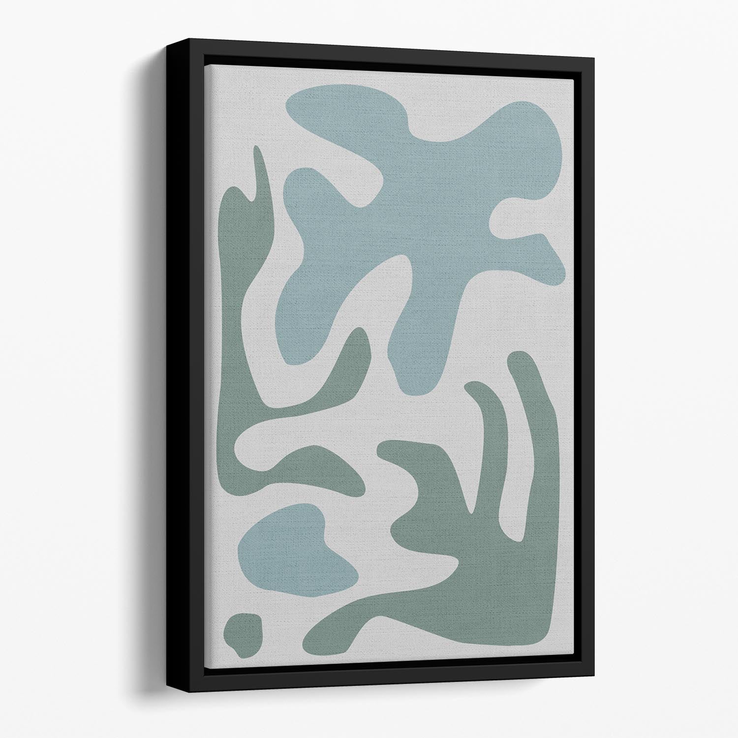 Seaweed Teal No 2 Floating Framed Canvas - 1x - 1