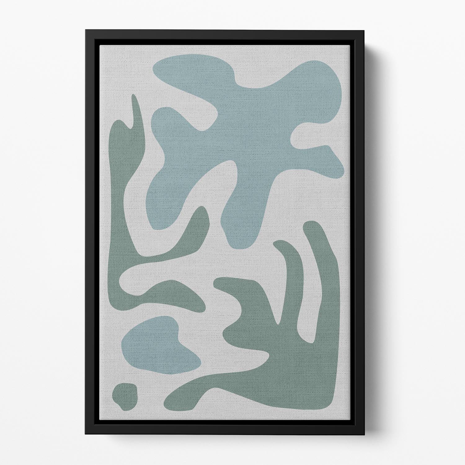 Seaweed Teal No 2 Floating Framed Canvas - 1x - 2