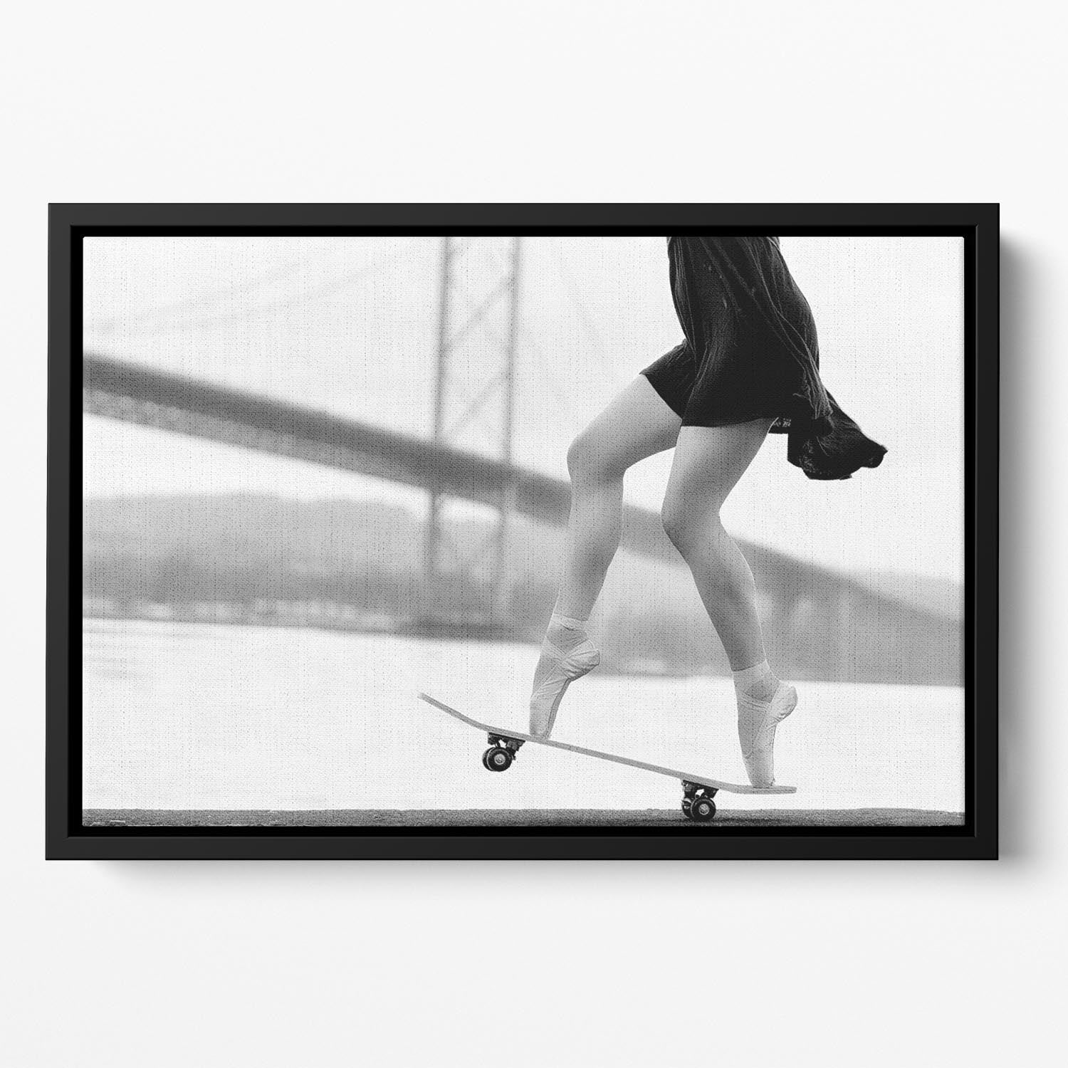 Skater Girl Floating Framed Canvas - 1x - 2