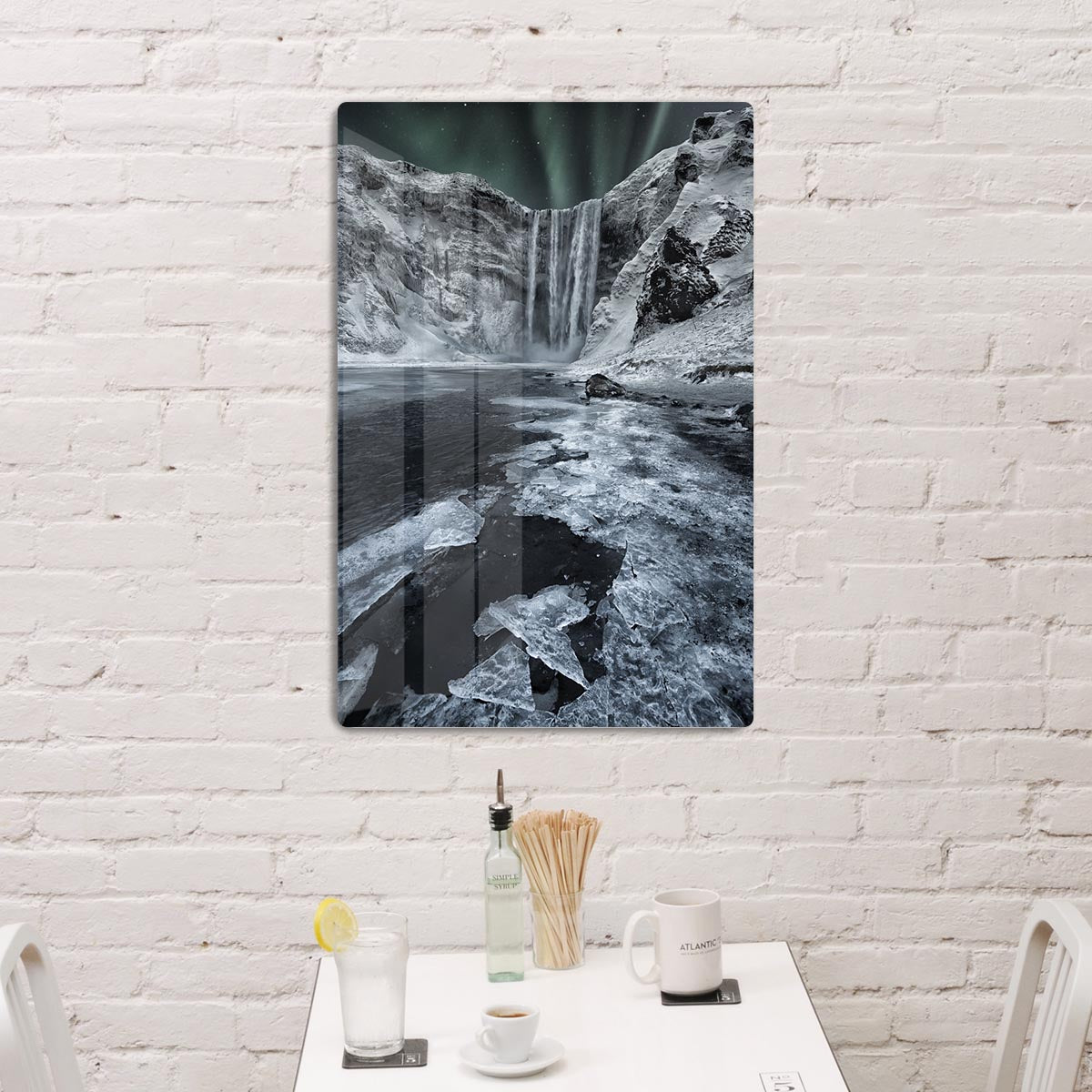 Skogafoss Falls Acrylic Block - Canvas Art Rocks - 3