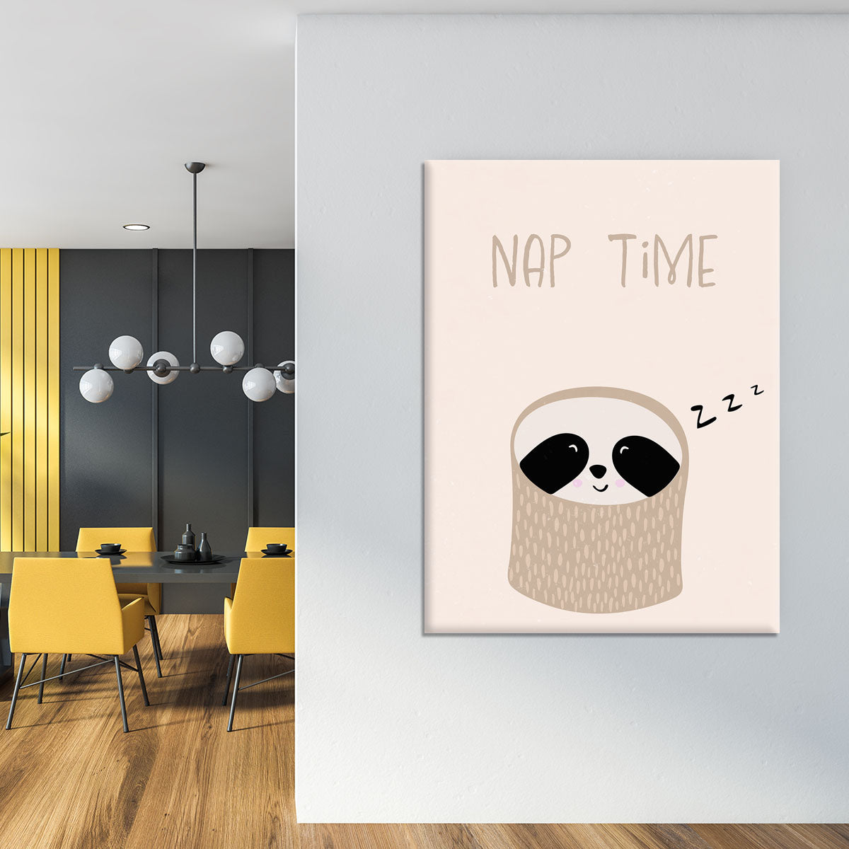Sloth nursery print Canvas Print or Poster - 1x - 4