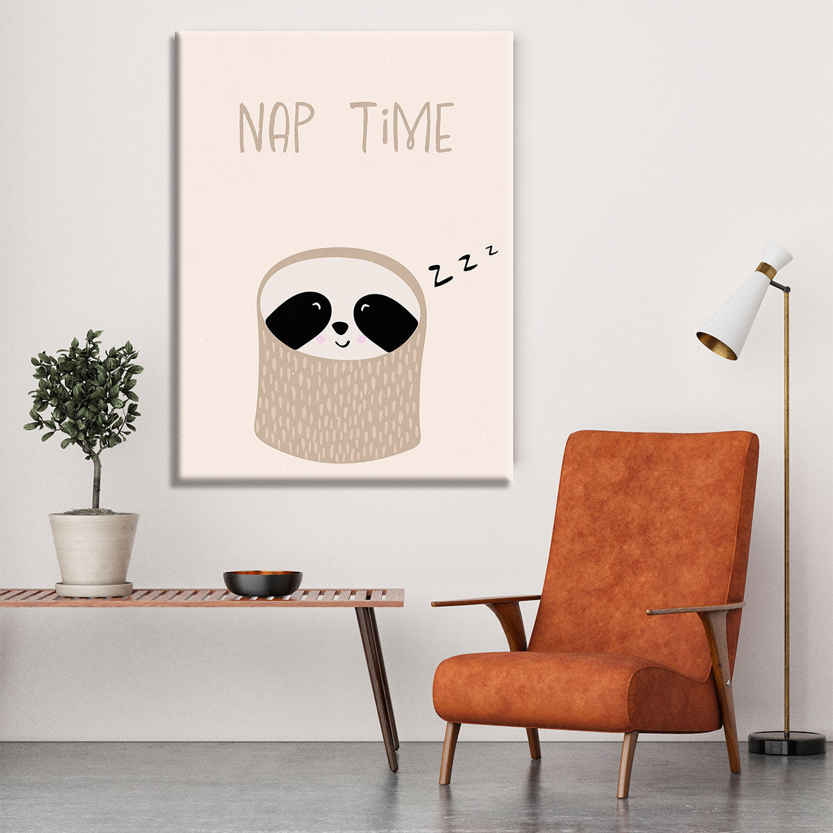 Sloth nursery print Canvas Print or Poster - 1x - 6