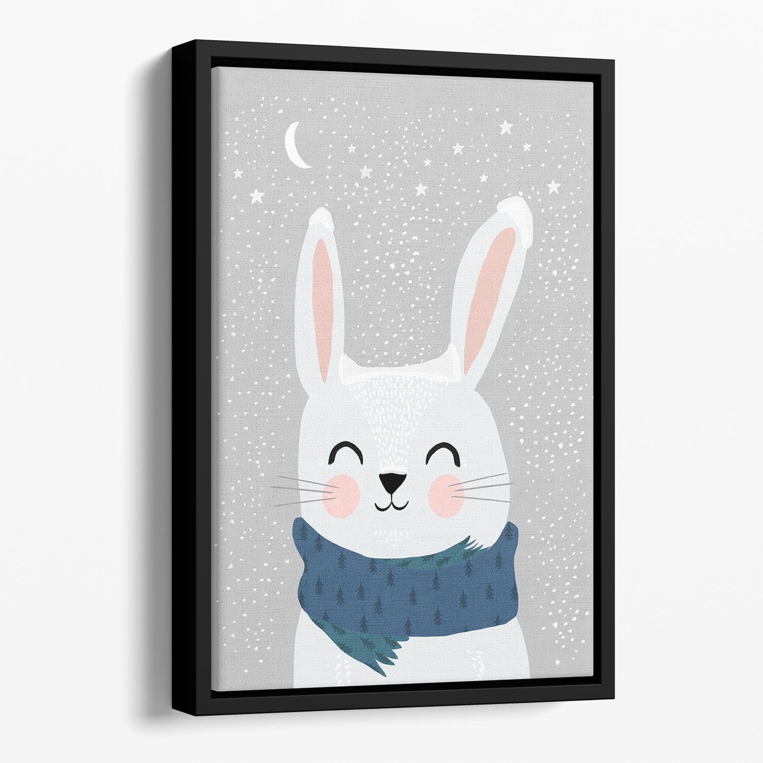Snow Bunny Floating Framed Canvas - 1x - 1