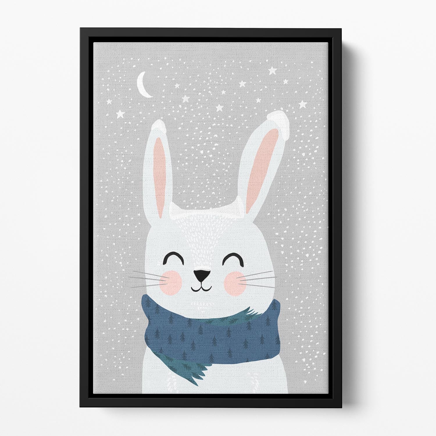 Snow Bunny Floating Framed Canvas - 1x - 2