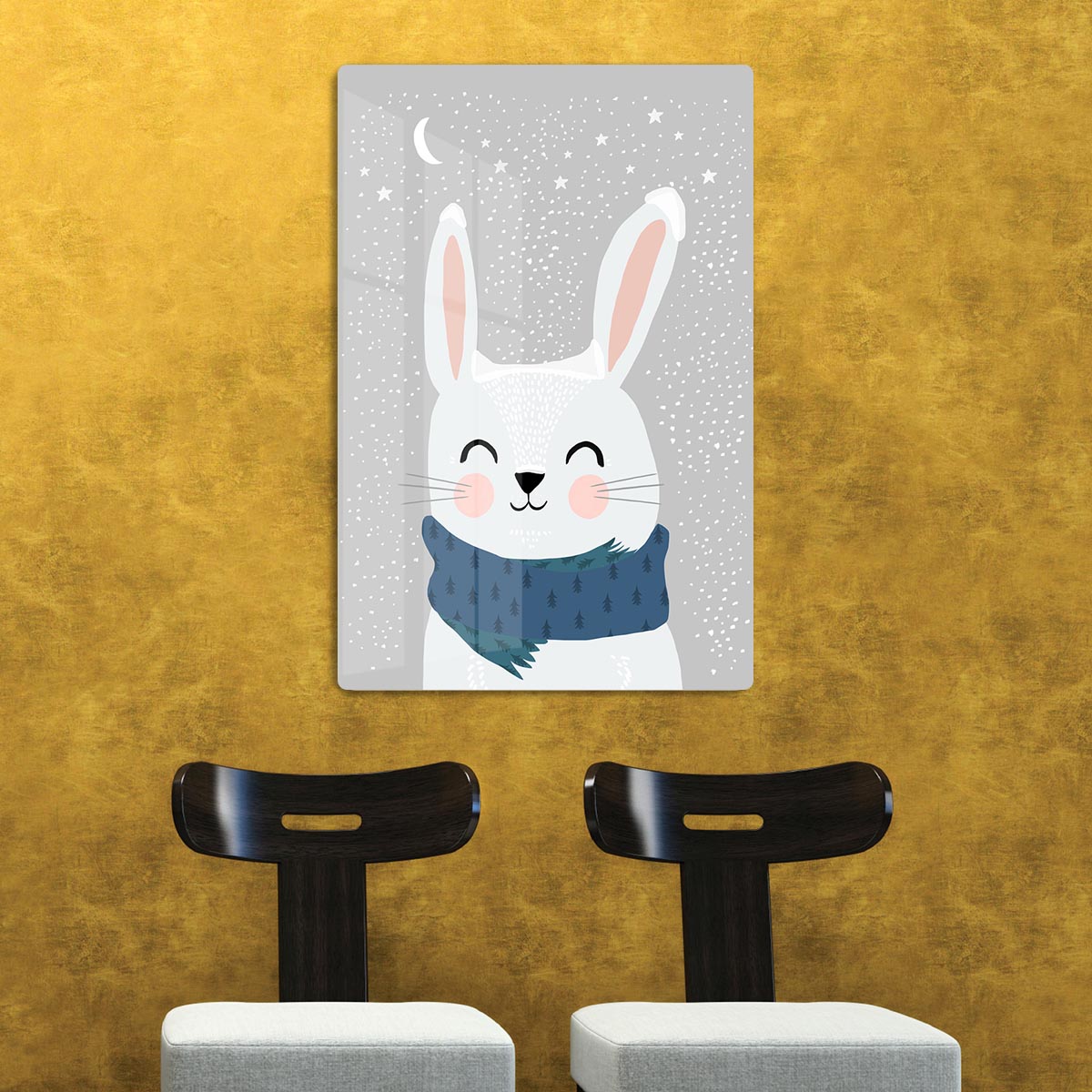 Snow Bunny Acrylic Block - 1x - 2