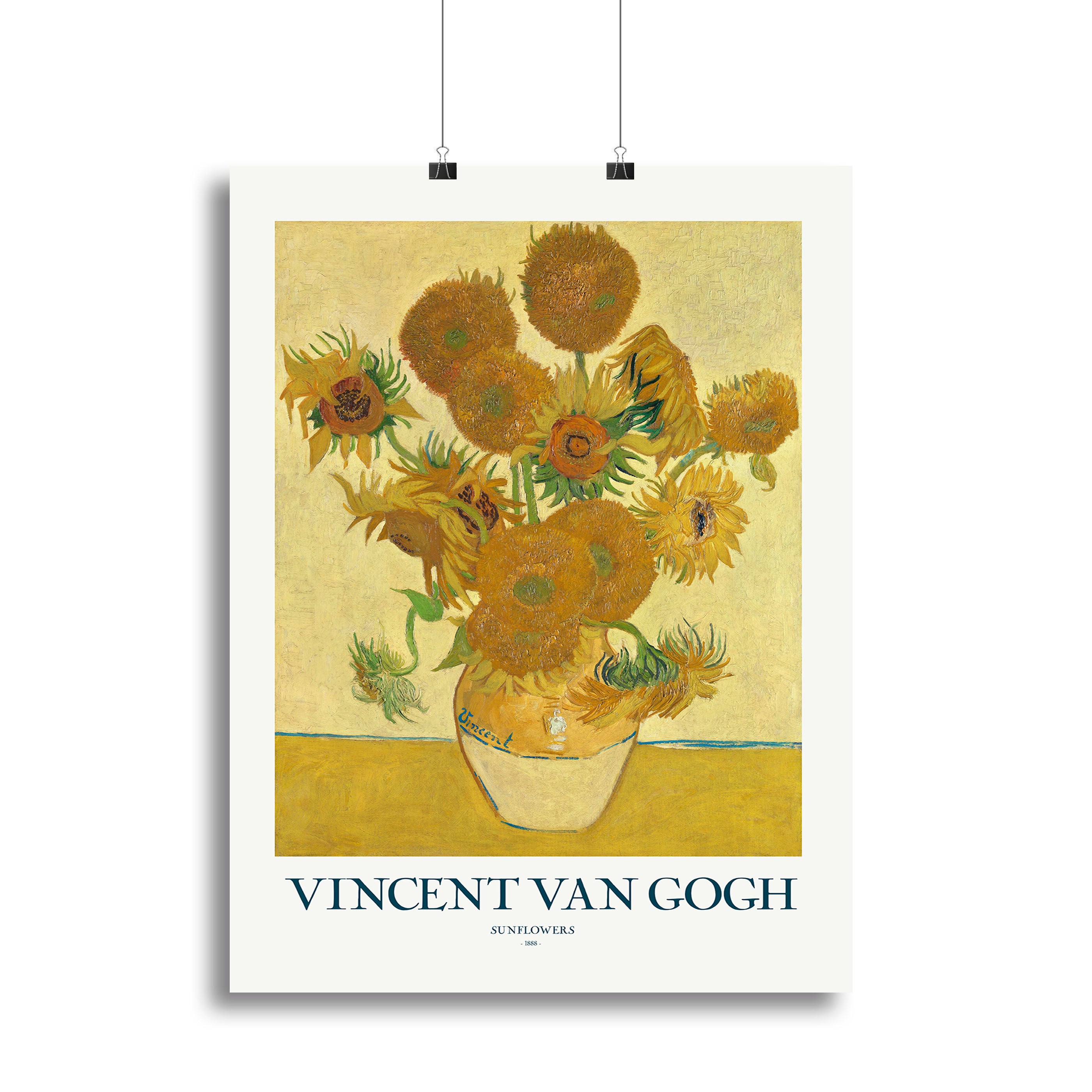 Sunflowers Titled Canvas Print or Poster - Canvas Art Rocks - 2