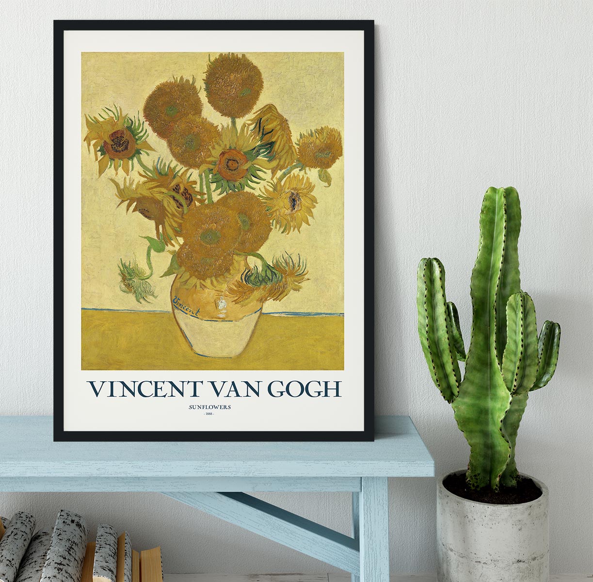 Sunflowers Titled Framed Print - Canvas Art Rocks - 2