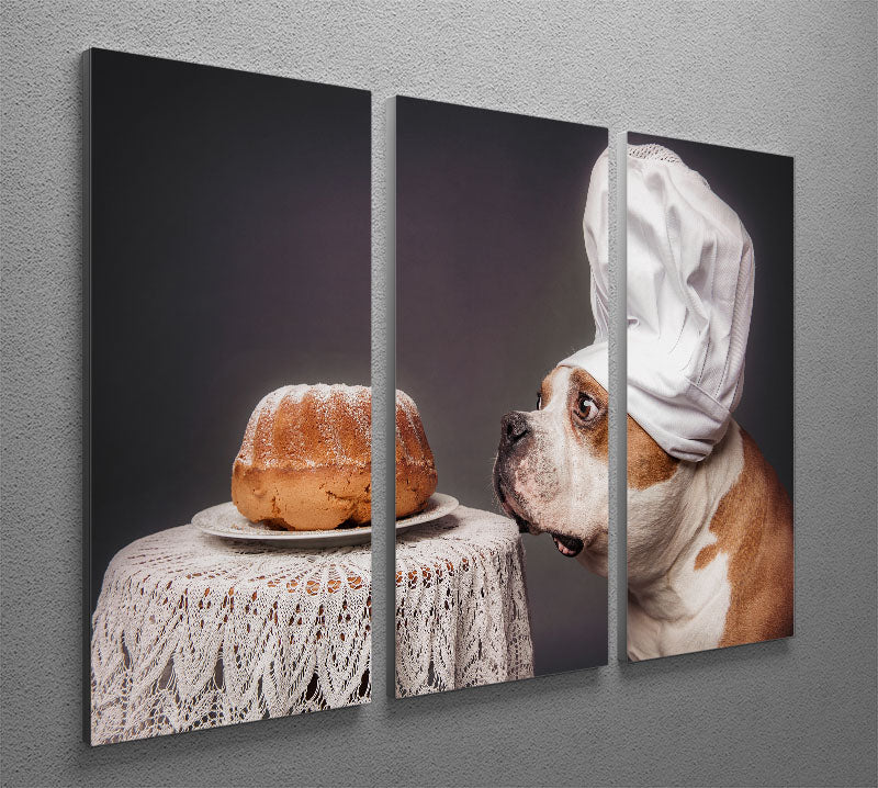 The Confectioner and his masterpiece 3 Split Panel Canvas Print - 1x - 2