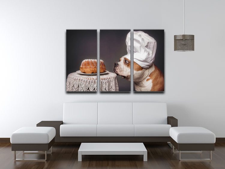 The Confectioner and his masterpiece 3 Split Panel Canvas Print - 1x - 3