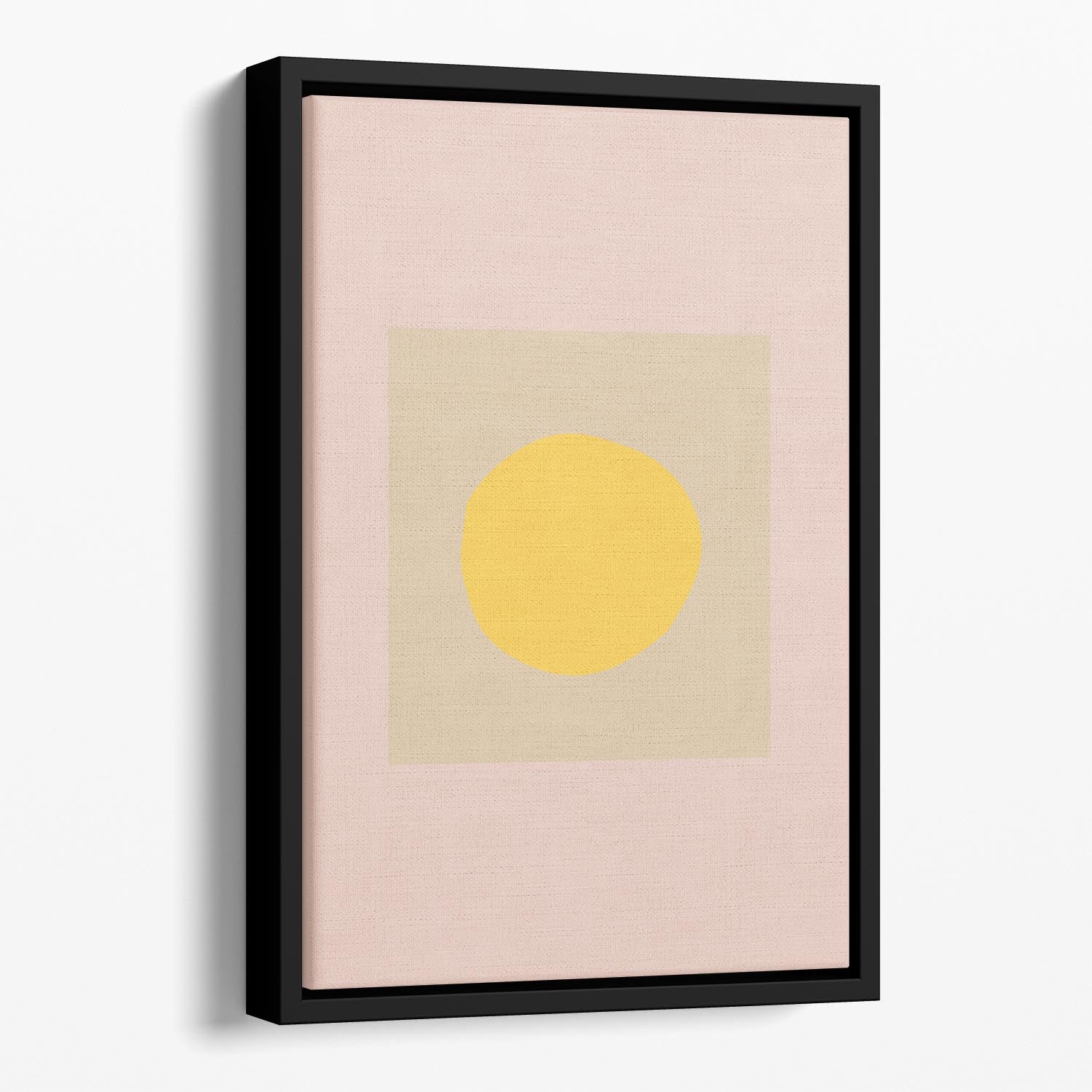 The Sun Pale Floating Framed Canvas - 1x - 1