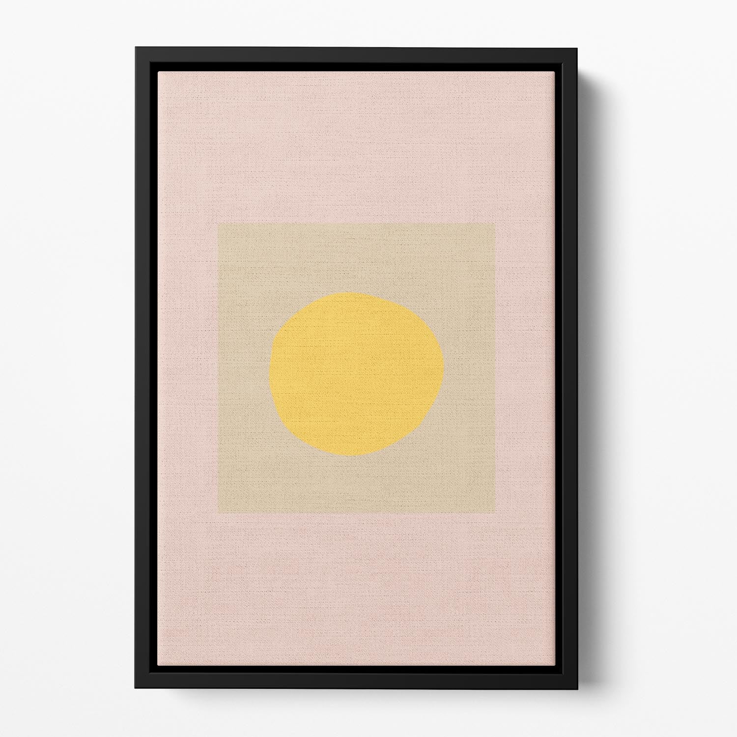 The Sun Pale Floating Framed Canvas - 1x - 2
