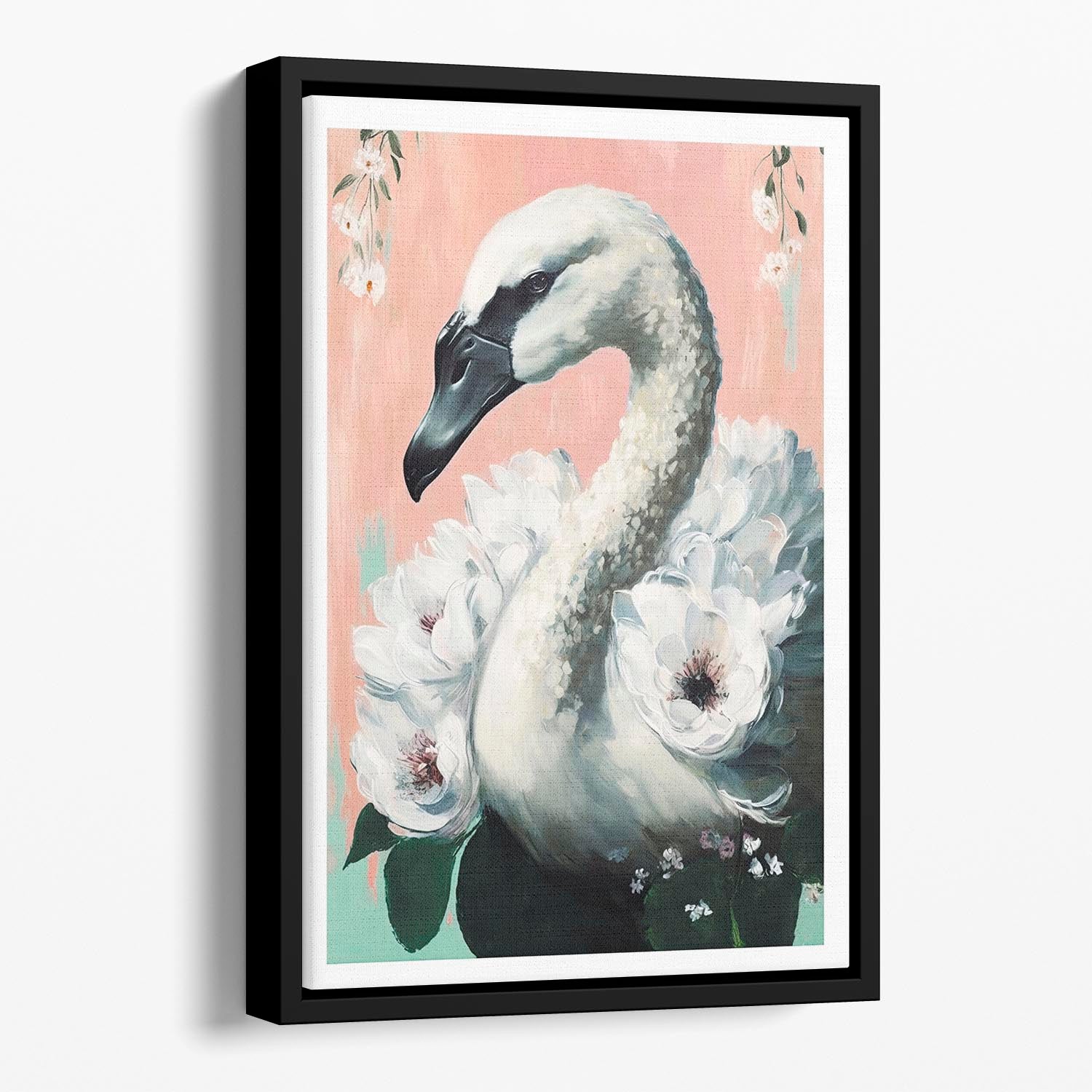 The Swan Floating Framed Canvas - 1x - 1