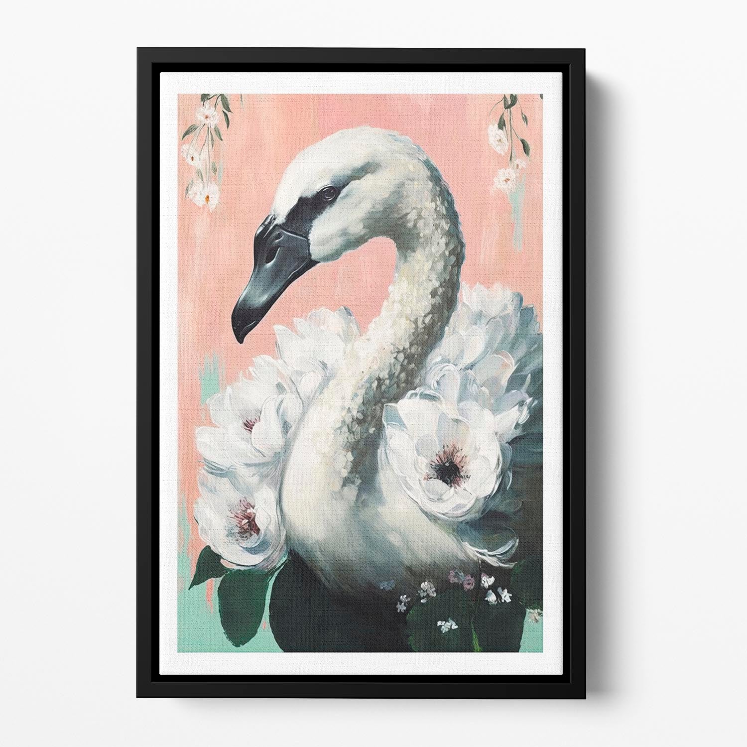 The Swan Floating Framed Canvas - 1x - 2