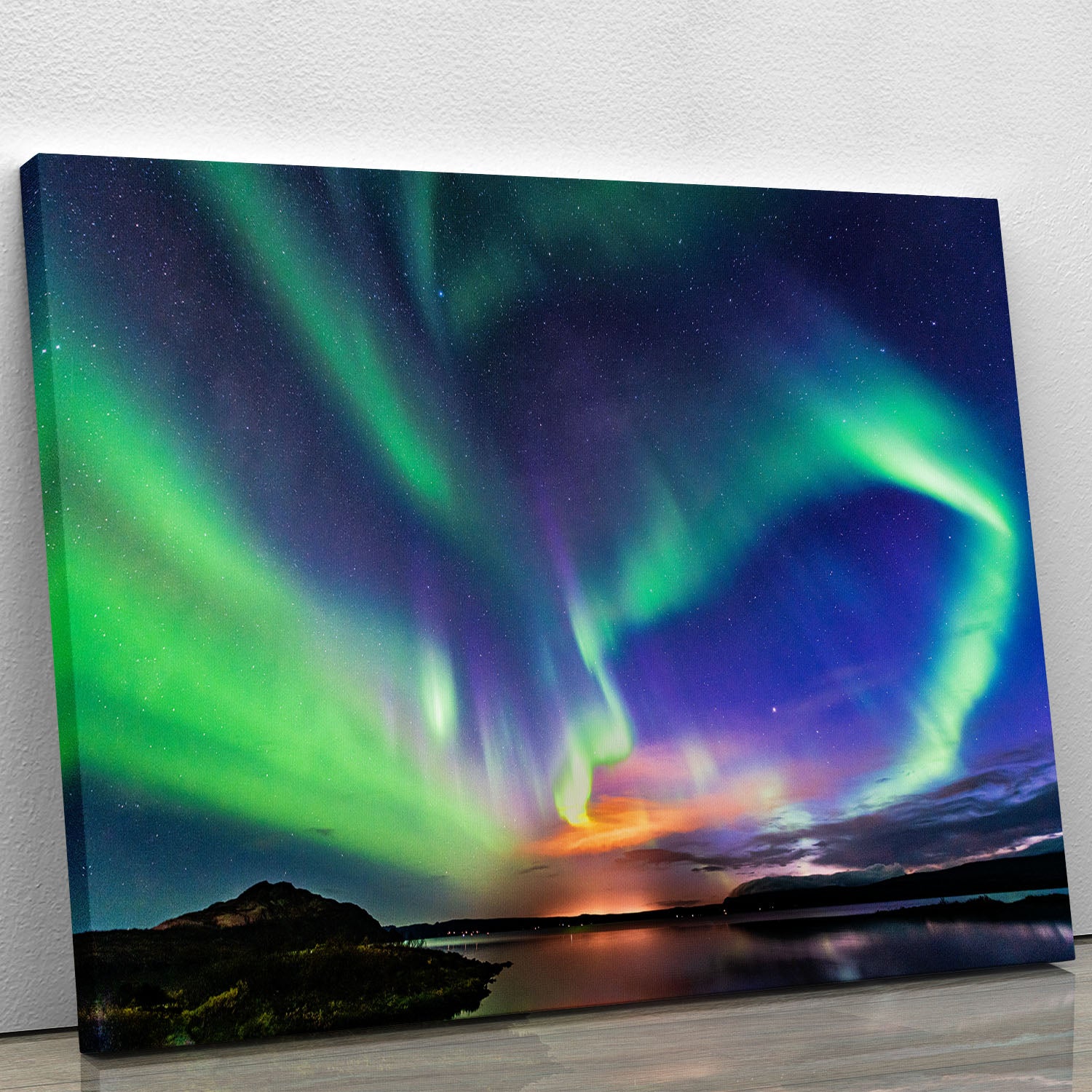 The aurora in Iceland Canvas Print or Poster - Canvas Art Rocks - 1