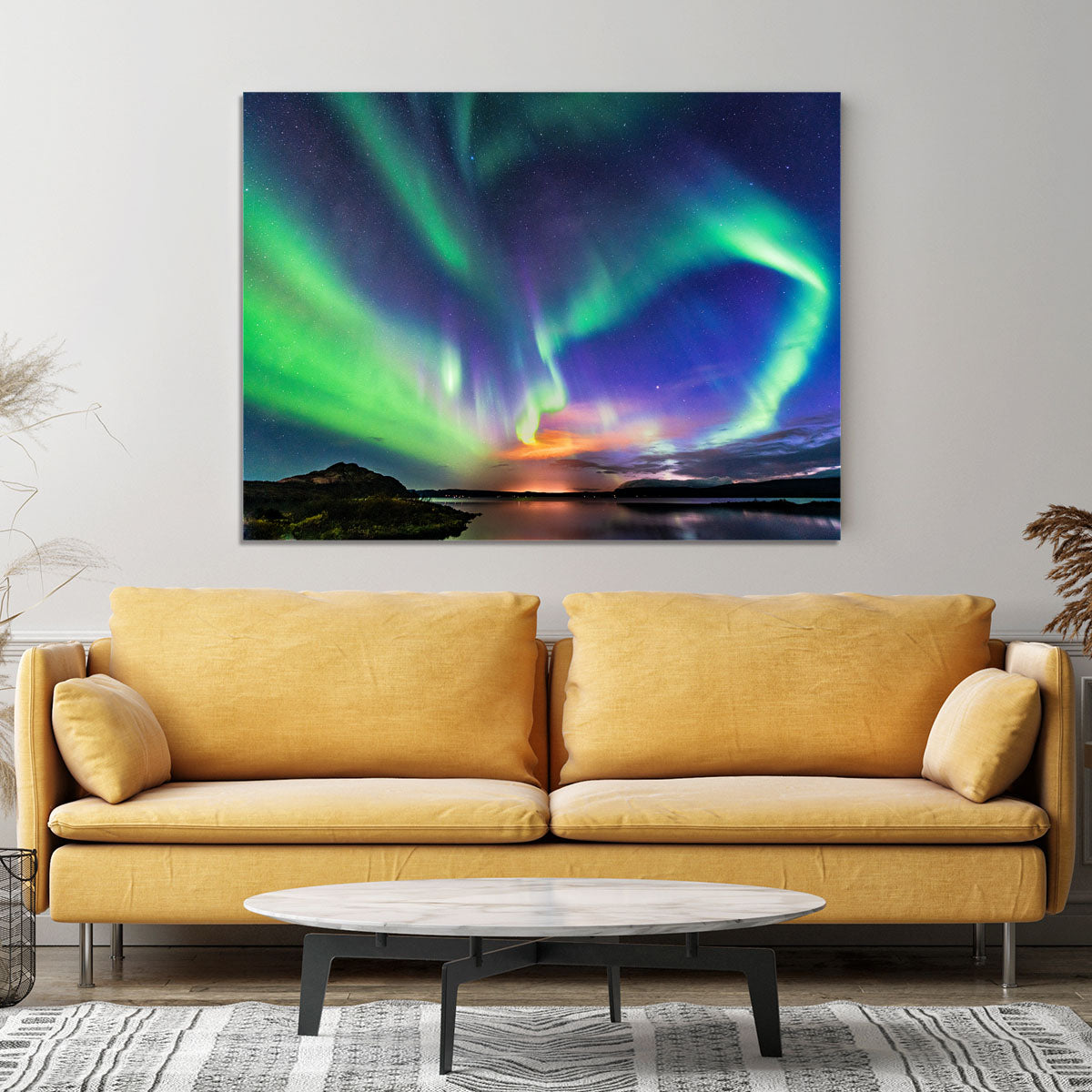 The aurora in Iceland Canvas Print or Poster - Canvas Art Rocks - 4