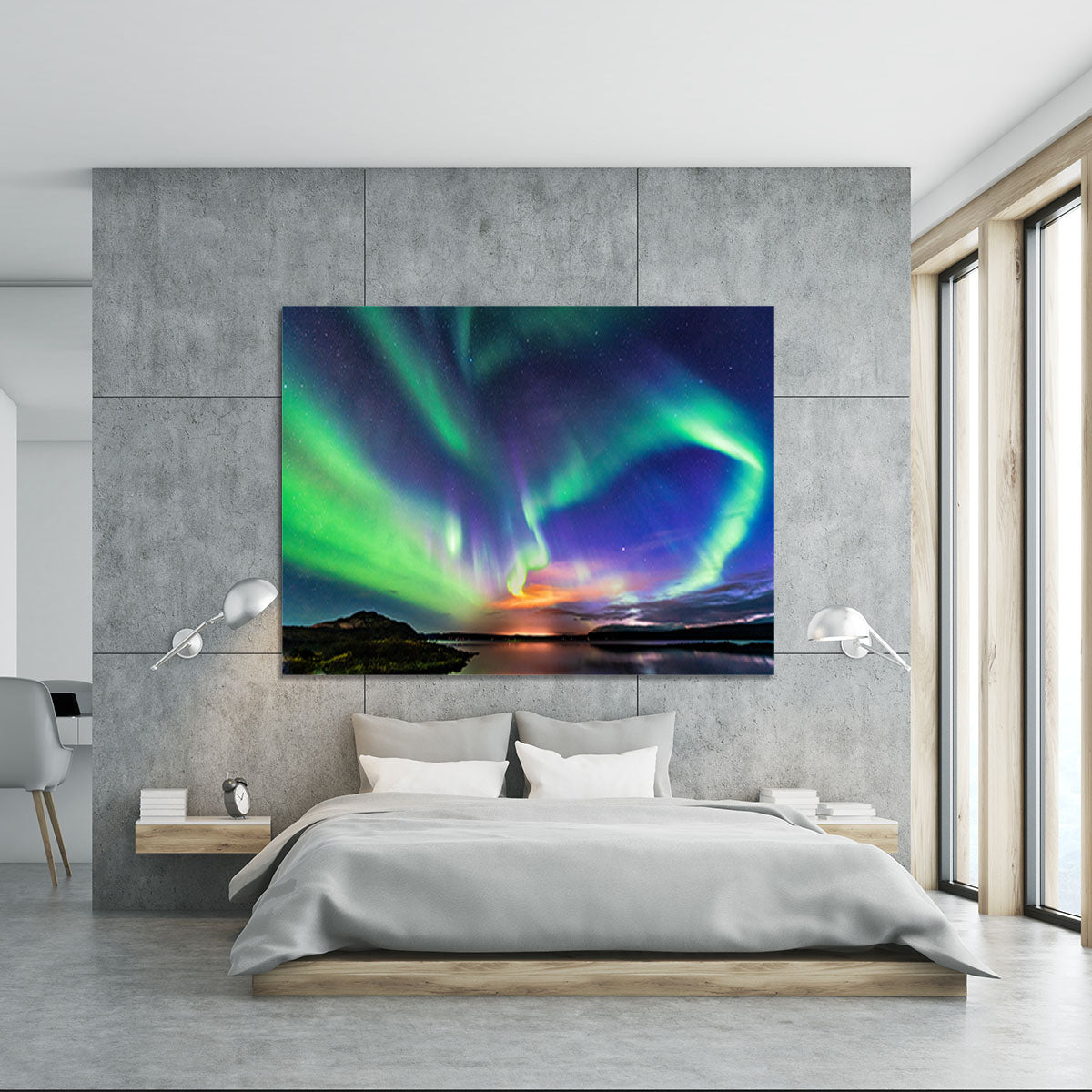 The aurora in Iceland Canvas Print or Poster - Canvas Art Rocks - 5