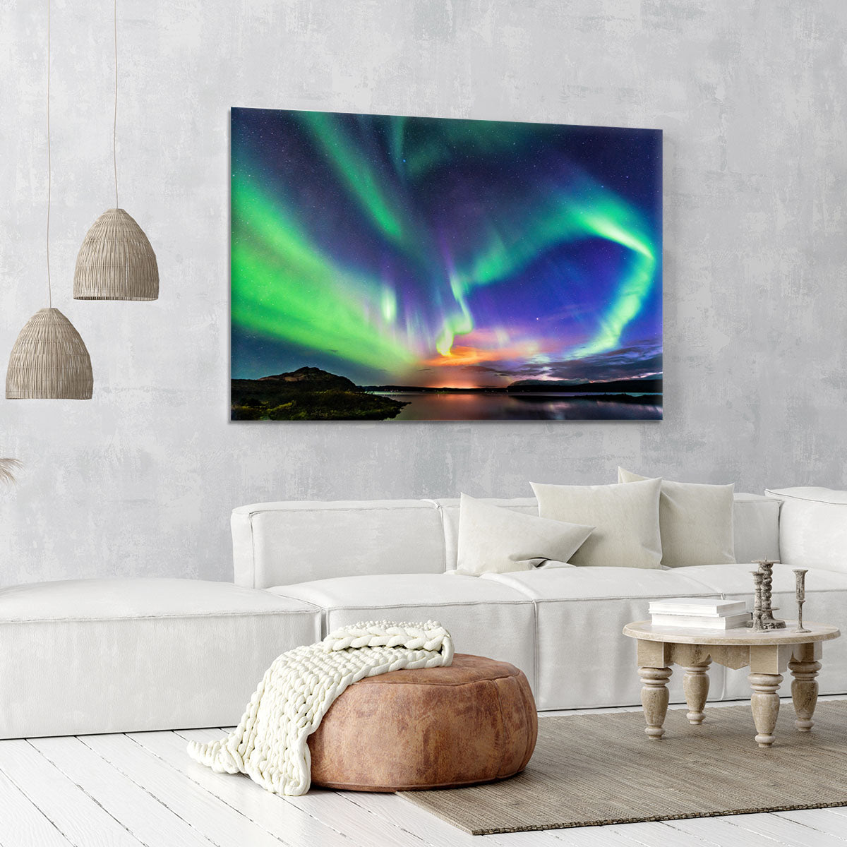 The aurora in Iceland Canvas Print or Poster - Canvas Art Rocks - 6