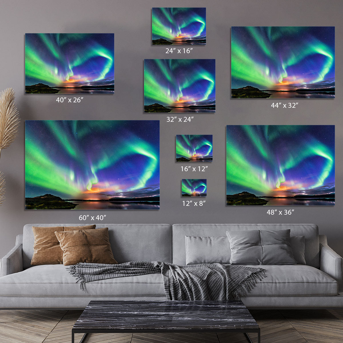 The aurora in Iceland Canvas Print or Poster - Canvas Art Rocks - 7