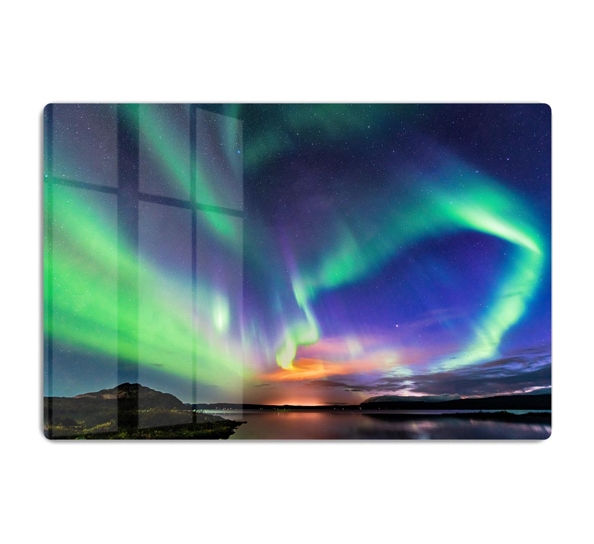 The aurora in Iceland Acrylic Block - Canvas Art Rocks - 1