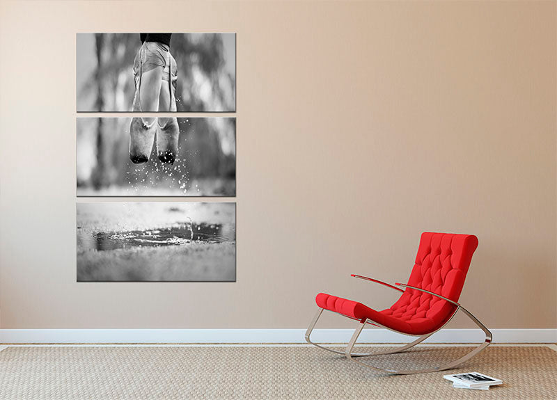The day we went jumping in puddles 3 Split Panel Canvas Print - 1x - 2