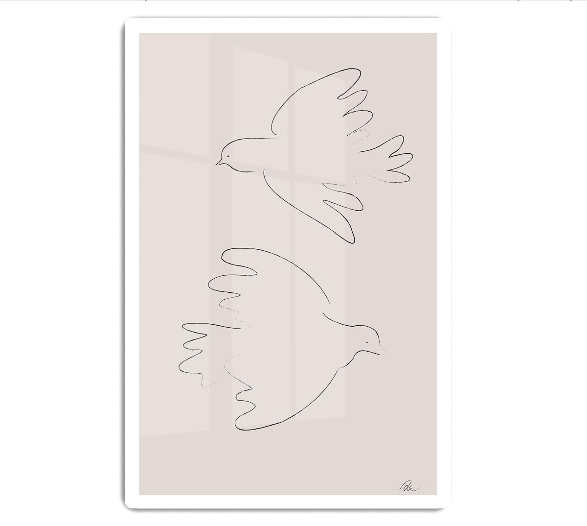 Two Doves Acrylic Block - 1x - 1