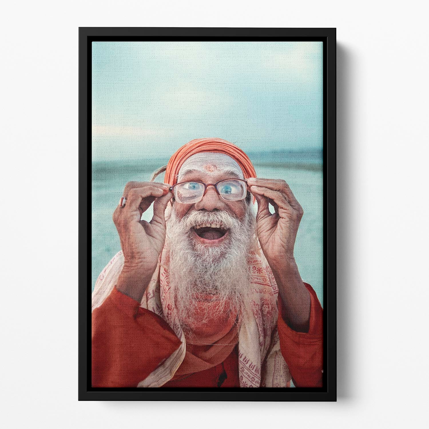 Untitled Portraits From Varanasi Floating Framed Canvas - 1x - 2