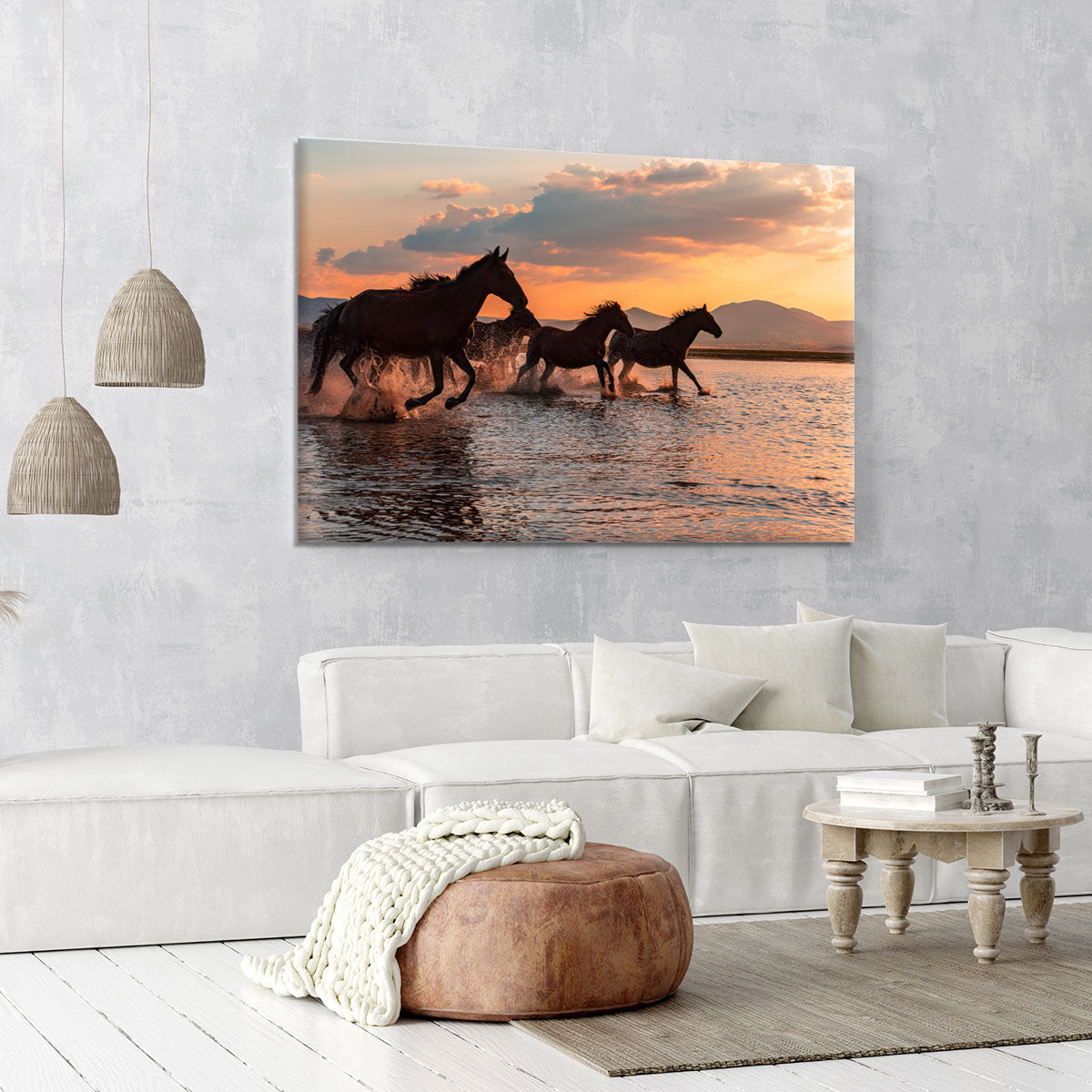 WATER HORSES Canvas Print or Poster - 1x - 6