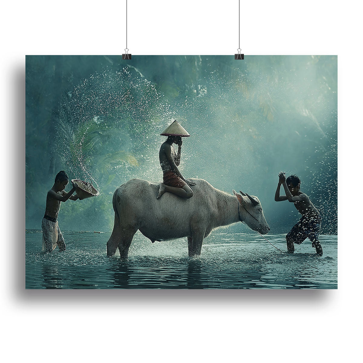Water Buffalo Canvas Print or Poster - 1x - 2