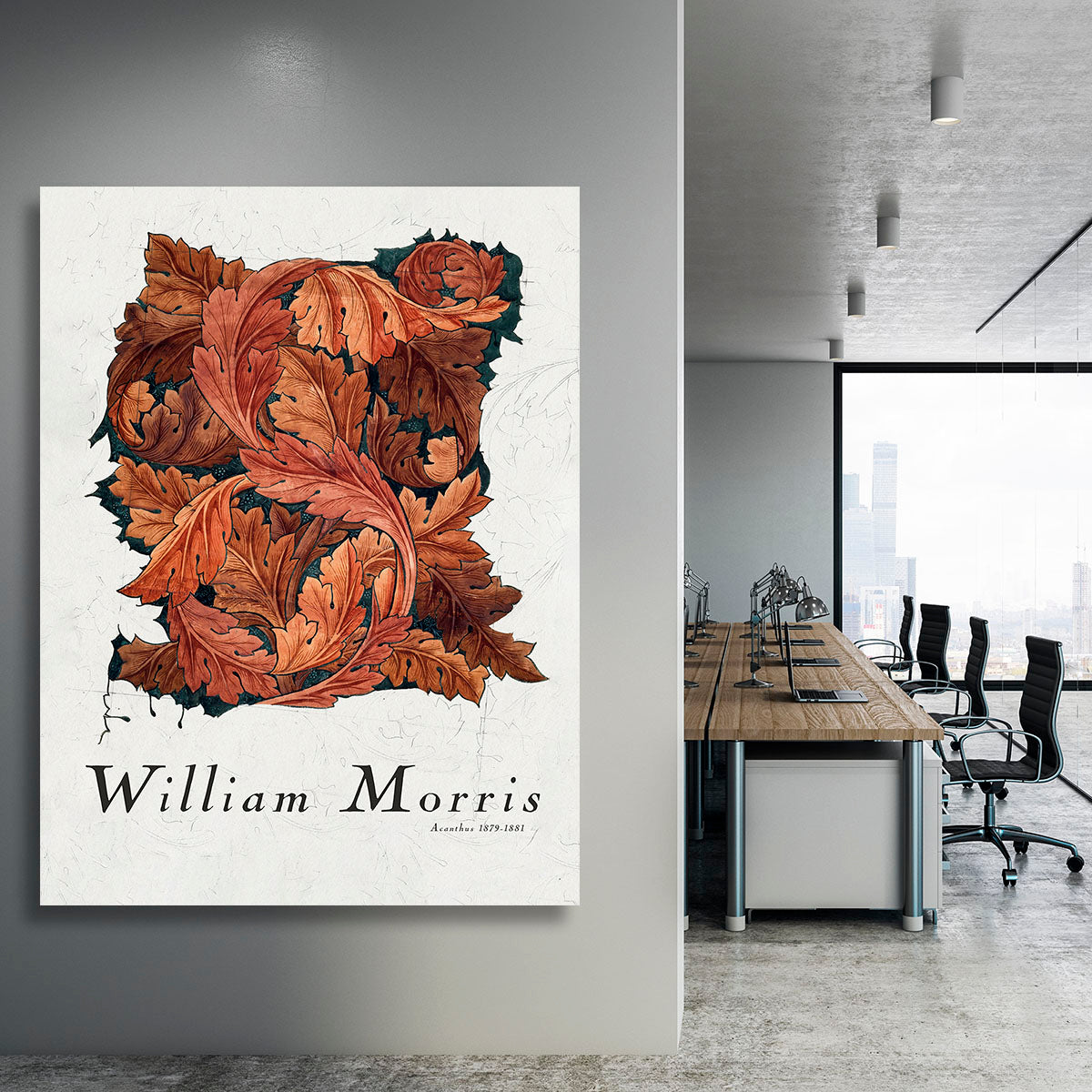 William Morris Acanthus Canvas Print or Poster - Canvas Art Rocks - 3