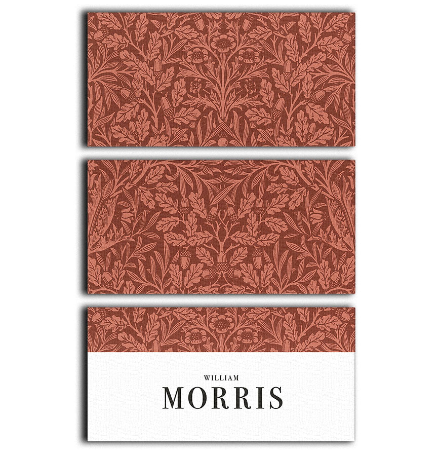 William Morris Acorns and oak leaves 3 Split Panel Canvas Print - Canvas Art Rocks - 1