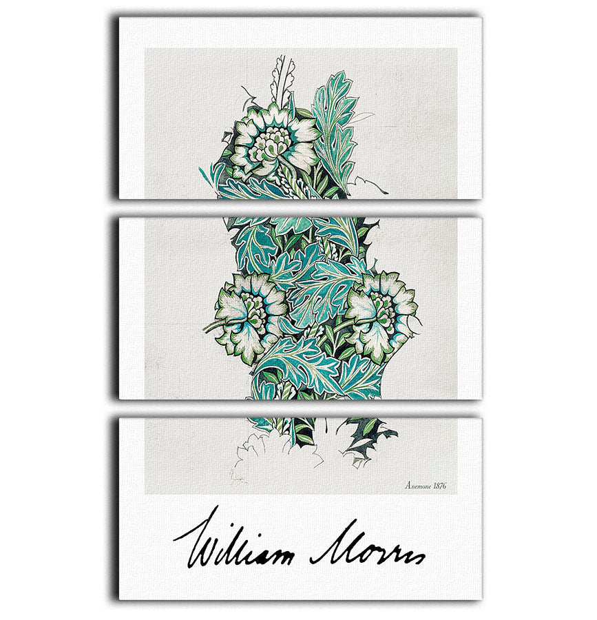 William Morris Anemone 3 Split Panel Canvas Print - Canvas Art Rocks - 1