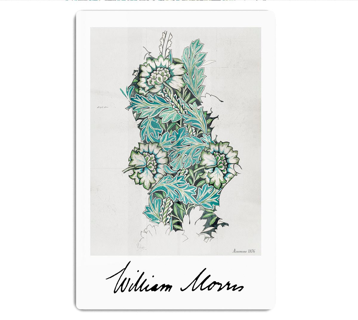 William Morris Anemone Acrylic Block - Canvas Art Rocks - 1