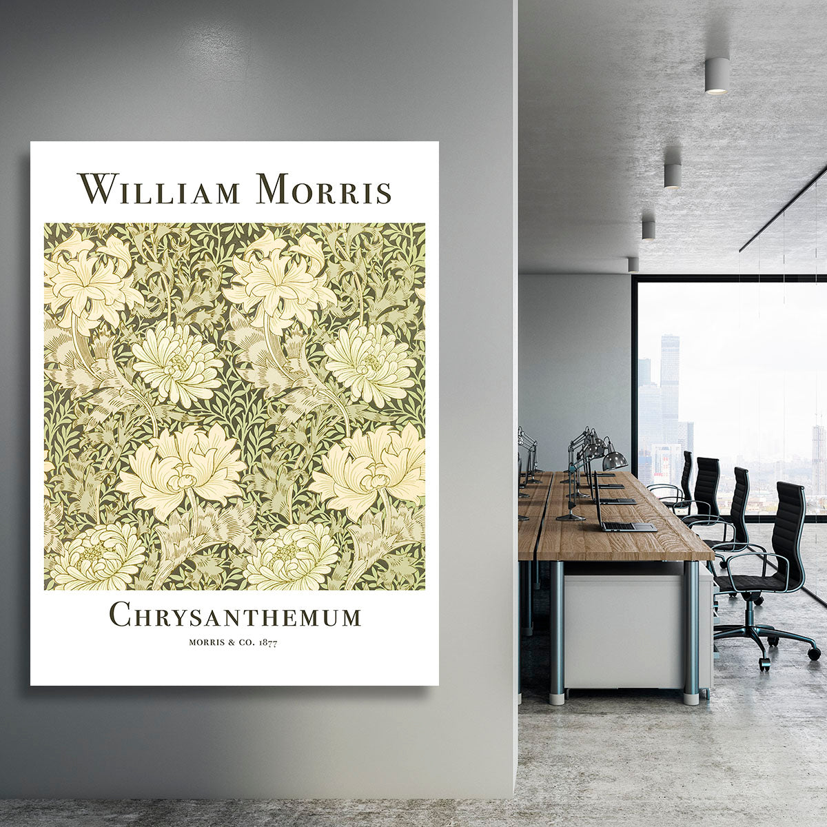 William Morris Chrysanthemum Canvas Print or Poster - Canvas Art Rocks - 3