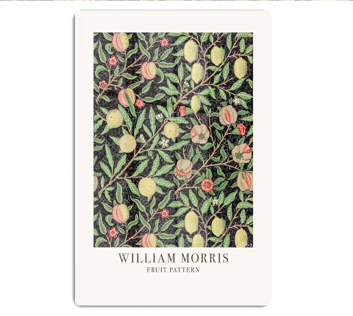 William Morris Fruit Pattern Acrylic Block - Canvas Art Rocks - 1