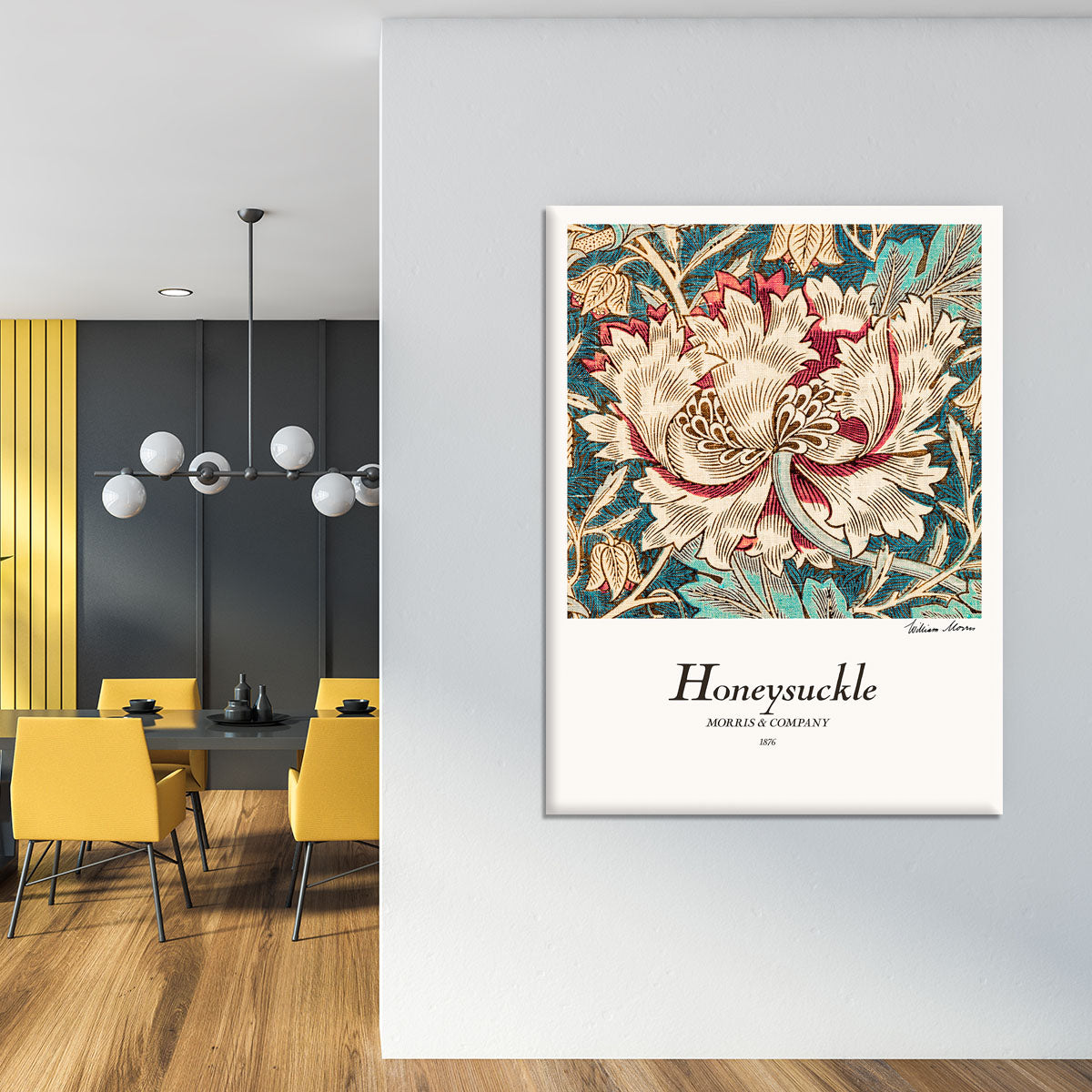 William Morris Honeysuckle Canvas Print or Poster - Canvas Art Rocks - 4