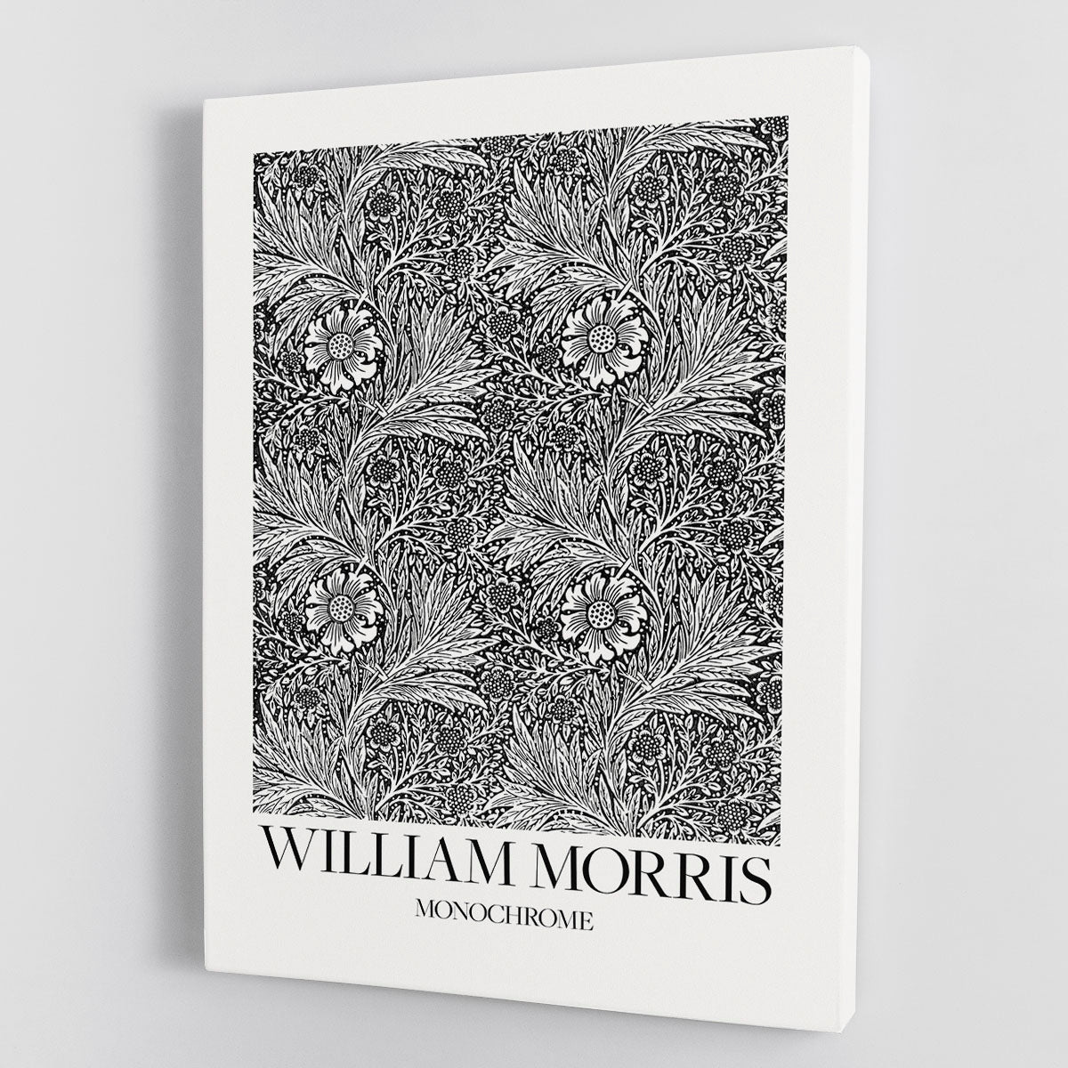 William Morris Marigold Monochrome Canvas Print or Poster - Canvas Art Rocks - 1